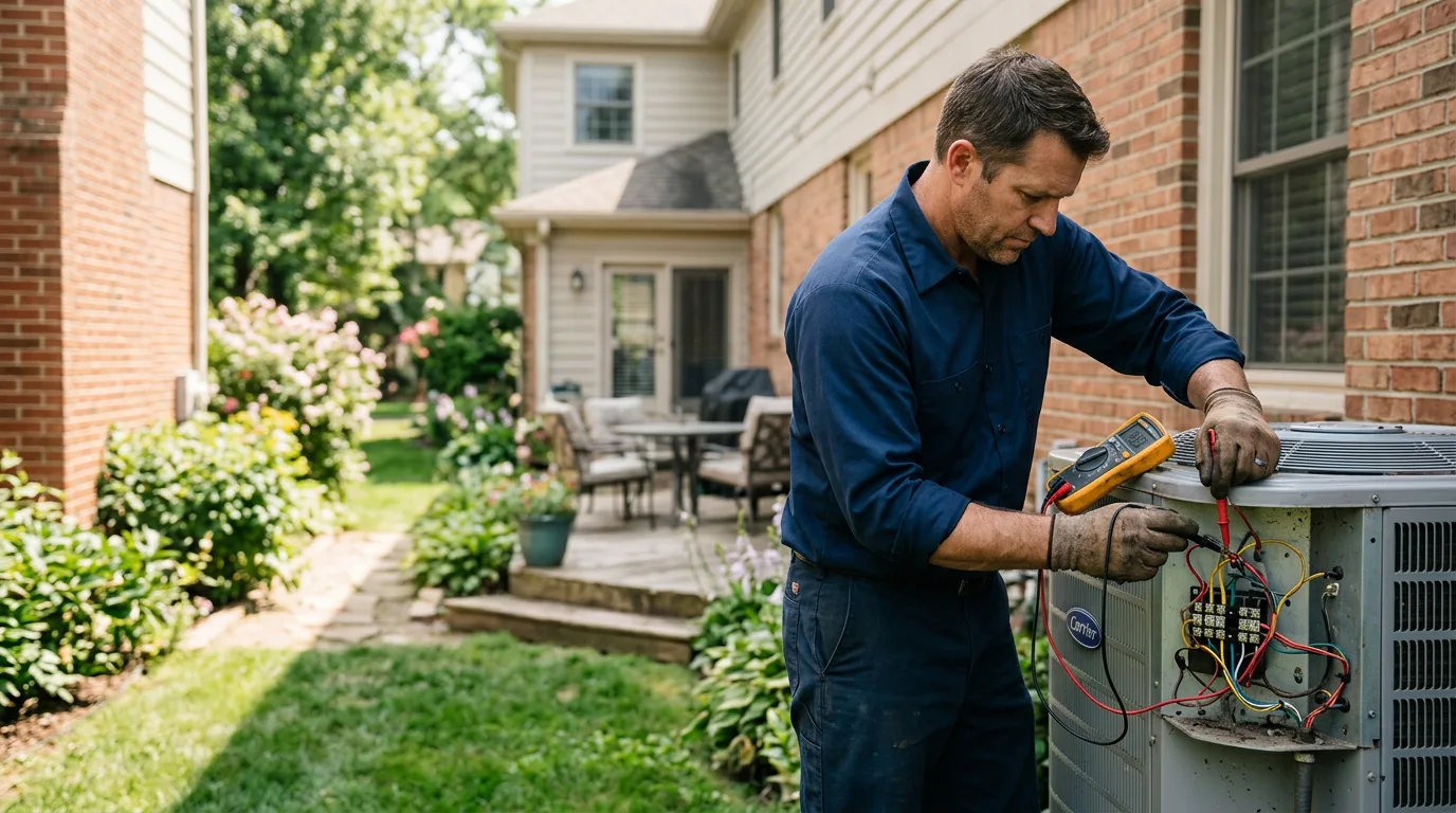 HVAC technician working near Glenville, PA